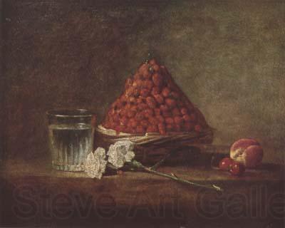 Jean Baptiste Simeon Chardin Still Life with Basket of Strawberries (mk08) France oil painting art